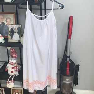 White dress/swim suit cover up